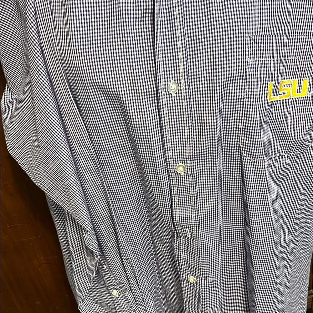 Campus Checkered Button Down Shirt - Black and White - Picture 3 of 3